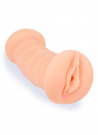 Телесный двусторонний мастурбатор с вибропулей и эрекционными кольцами в комплекте - Sexy Girl - в Серпухове купить с доставкой