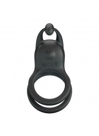 Черное перезаряжаемое виброкольцо Goodwin - Baile - в Серпухове купить с доставкой