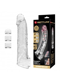 Прозрачный фаллоудлинитель с подхватом мошонки Silas - 26 см. - Baile - в Серпухове купить с доставкой