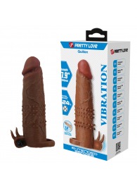 Коричневая насадка на пенис Quillon - 20 см. - Baile - в Серпухове купить с доставкой