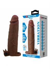 Коричневая насадка на пенис Xerxes - 22 см. - Baile - в Серпухове купить с доставкой