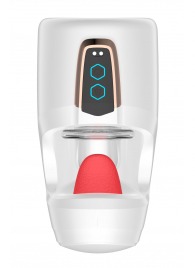 Белый мастурбатор с язычком и возвратно-поступательными движениями - Secwell - в Серпухове купить с доставкой