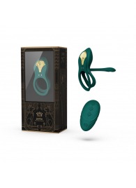 Зеленое эрекционное виброкольцо Bayek с пультом ДУ - Zalo - в Серпухове купить с доставкой