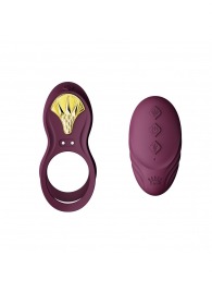 Фиолетовое эрекционное виброкольцо Bayek с пультом ДУ - Zalo - в Серпухове купить с доставкой