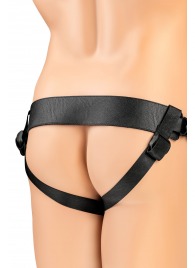 Телесный фаллопротез на черных ремнях Conall - 15 см. - ToyFa - купить с доставкой в Серпухове