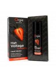 Жидкий вибратор Orgie High Voltage Strawberry - 15 мл. - ORGIE - купить с доставкой в Серпухове