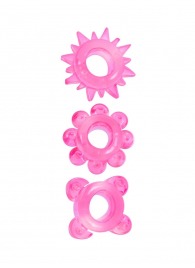 Комплект из 3 розовых эрекционных колец - Erowoman-Eroman - в Серпухове купить с доставкой