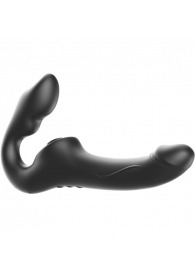 Черный безремневой страпон с 3 моторами - Ibiza - купить с доставкой в Серпухове