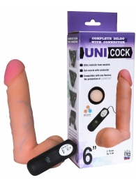 Фаллическая насадка Харнесс UNICOCK 6  с вибрацией - 18 см. - LOVETOY (А-Полимер) - купить с доставкой в Серпухове