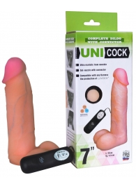 Фаллическая насадка Харнесс UNICOCK 7  с вибрацией - 19 см. - LOVETOY (А-Полимер) - купить с доставкой в Серпухове