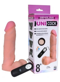 Фаллическая насадка Харнесс UNICOCK 8  с вибрацией - 20 см. - LOVETOY (А-Полимер) - купить с доставкой в Серпухове
