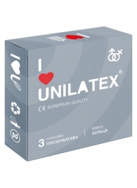 Презервативы с рёбрами Unilatex Ribbed - 3 шт. - Unilatex - купить с доставкой в Серпухове