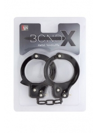 Чёрные наручники из листового металла BONDX METAL CUFFS BLACK - Dream Toys - купить с доставкой в Серпухове