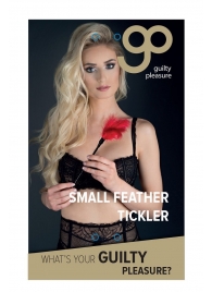 Пластиковая метелочка с красными пёрышками Small Feather Tickler - 32 см. - Blush Novelties - купить с доставкой в Серпухове