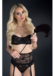 Стек с большим чёрным пером Large Feather Tickler - 65 см. - Blush Novelties - купить с доставкой в Серпухове