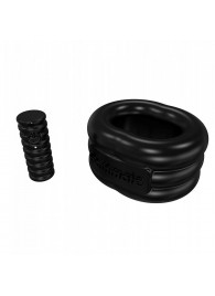 Чёрное эрекционное виброкольцо Stretch - Bathmate - в Серпухове купить с доставкой