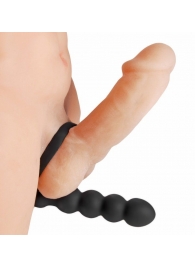 Насадка для двойного проникновения Double Fun Cock Ring with Double Penetration Vibe - XR Brands - в Серпухове купить с доставкой