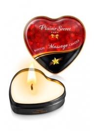 Массажная свеча с ароматом ванили Bougie Massage Candle - 35 мл. - Plaisir Secret - купить с доставкой в Серпухове