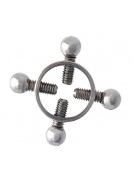 Серебристые зажимы для сосков на винтах - ToyFa - купить с доставкой в Серпухове