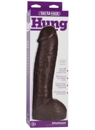 Большая насадка для трусиков Vac-U-Lock Realistic Hung - 31,7 см. - Doc Johnson - купить с доставкой в Серпухове