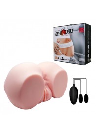 Телесный мастурбатор с двумя любовными тоннелями и вибрацией - Baile - в Серпухове купить с доставкой