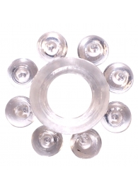 Прозрачное эрекционное кольцо Rings Bubbles - Lola Games - в Серпухове купить с доставкой