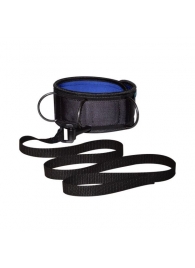 Чёрно-синий неопреновый ошейник с поводком - Sitabella - купить с доставкой в Серпухове