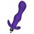 Фиолетовая изогнутая анальная вибропробка - 14 см. - A-toys