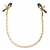 Чёрные с золотом зажимы на соски Gold Chain Nipple Clamps - Pipedream - купить с доставкой в Серпухове