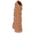 Телесная насадка с венками и открытой головкой Nude Sleeve L - 14 см. - KOKOS - в Серпухове купить с доставкой