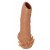 Телесная насадка с усиками и открытой головкой Nude Sleeve M - 12 см. - KOKOS - в Серпухове купить с доставкой