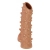 Телесная насадка с шипами и открытой головкой Nude Sleeve L - 14 см. - KOKOS - в Серпухове купить с доставкой