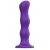 Фиолетовая насадка Strap-On-Me Dildo Geisha Balls size XL - Strap-on-me - купить с доставкой в Серпухове