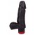 Чёрный виброфаллос с мошонкой - 15,5 см. - LOVETOY (А-Полимер)