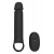 Черная насадка-удлинитель с вибрацией Vibrating Extender With Remote - Dream Toys - в Серпухове купить с доставкой