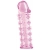 Розовая насадка на пенис с шипами - 12,5 см. - A-toys - в Серпухове купить с доставкой
