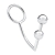 Кольцо на пенис с анальным стимулятором Two Bead Stainless Steel Anal Hook   Cock Ring - BlueLine - в Серпухове купить с доставкой