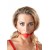 Силиконовый кляп-шар на чёрных ремешках Red Gag silicone - Orion - купить с доставкой в Серпухове