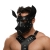Черная кожаная маска «Собака» - Crazy Handmade - купить с доставкой в Серпухове