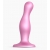 Розовая насадка Strap-On-Me Dildo Plug Curvy size M - Strap-on-me - купить с доставкой в Серпухове