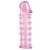 Гелевая розовая насадка на фаллос с шипами - 12 см. - Toyfa Basic - в Серпухове купить с доставкой