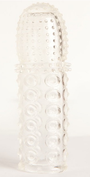 Прозрачная закрытая гелевая насадка - 13,5 см. - Toyfa Basic - в Серпухове купить с доставкой