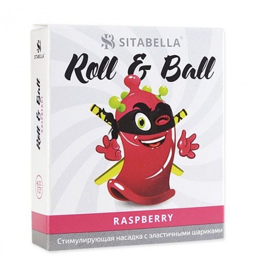 Стимулирующий презерватив-насадка Roll   Ball Raspberry - Sitabella - купить с доставкой в Серпухове