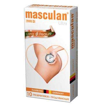 Розовые презервативы Masculan Ultra Long Pleasure с колечками, пупырышками и продлевающим эффектом - 10 шт. - Masculan - купить с доставкой в Серпухове