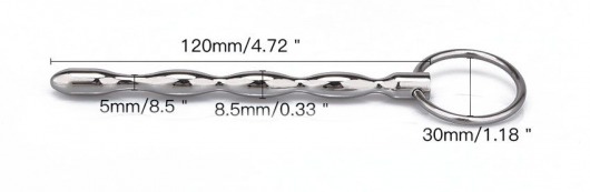 Металлический уретральный плаг с кольцом - Notabu - купить с доставкой в Серпухове
