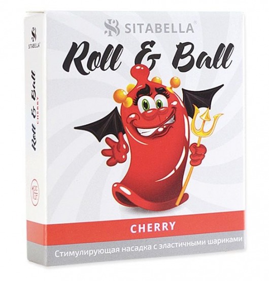 Стимулирующий презерватив-насадка Roll   Ball Cherry - Sitabella - купить с доставкой в Серпухове