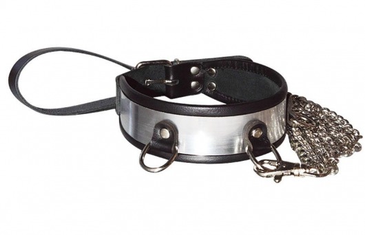 Стильный ошейник с металлическим блеском и поводком - Sitabella - купить с доставкой в Серпухове