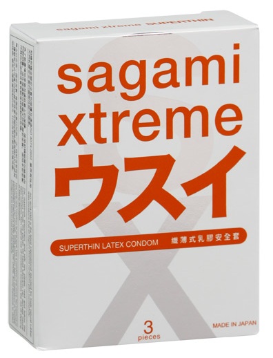 Ультратонкие презервативы Sagami Xtreme SUPERTHIN - 3 шт. - Sagami - купить с доставкой в Серпухове