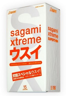 Ультратонкие презервативы Sagami Xtreme SUPERTHIN - 15 шт. - Sagami - купить с доставкой в Серпухове