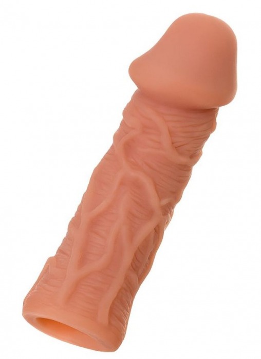 Телесная реалистичная насадка KOKOS Extreme Sleeve 05 с дополнительной стимуляцией - 12,7 см. - KOKOS - в Серпухове купить с доставкой
